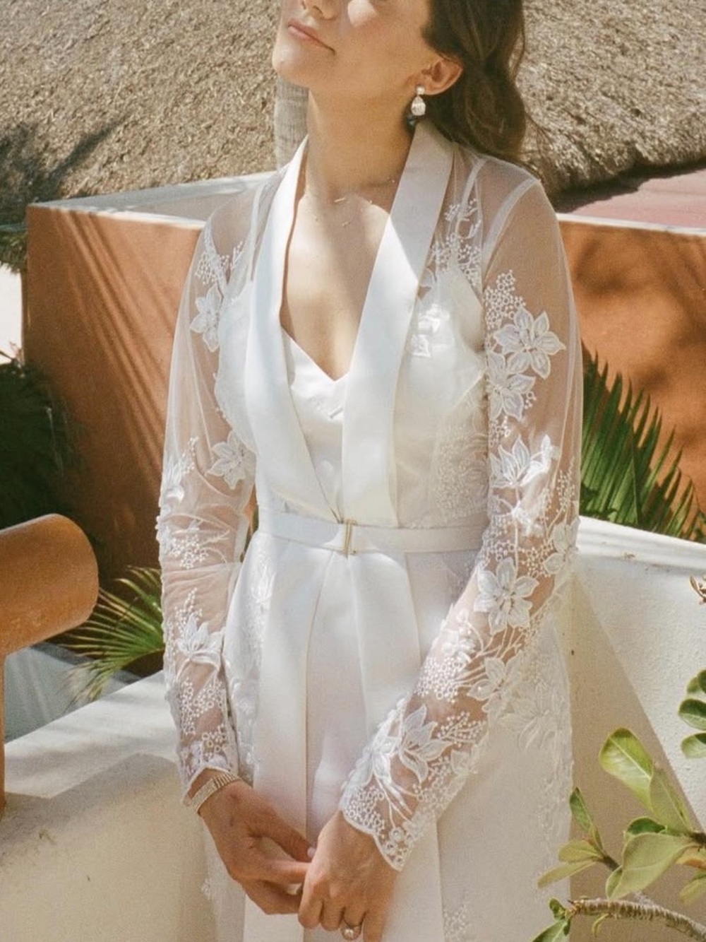 Le Rose Grace Pearl Beaded Bridal Robe